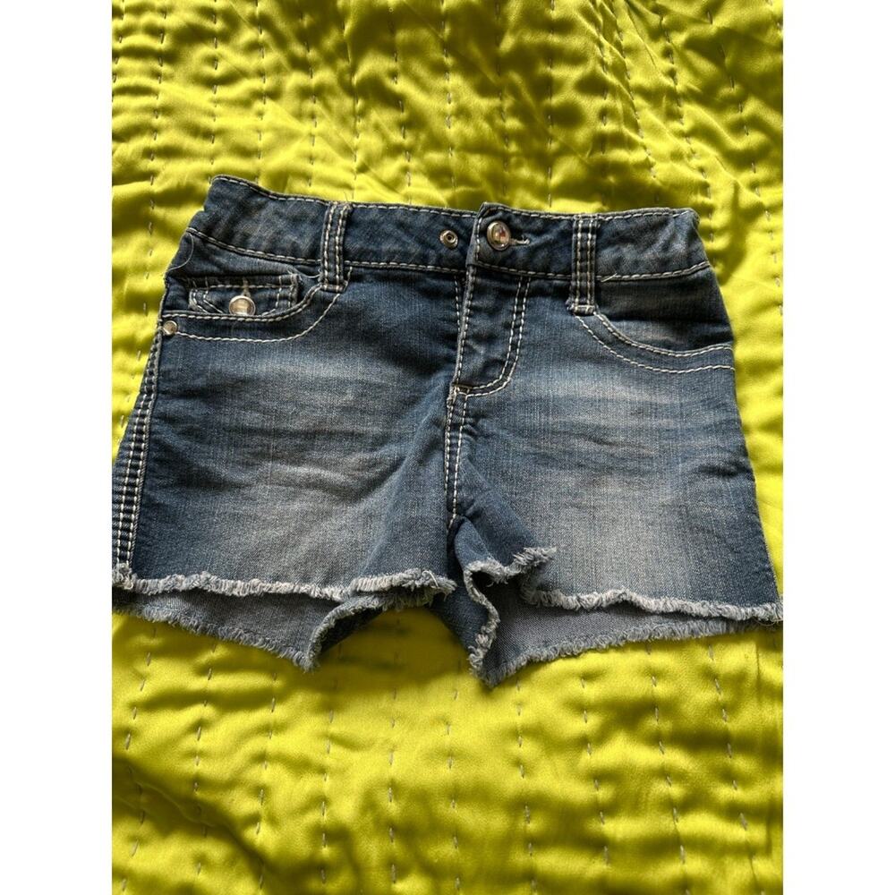 Girls Xhilaration Embellished Denim Shorts Size 7/8 EUC